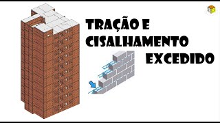 TRAÇÃO EXCEDIDA E CISALHAMENTO NA ALVENARIA ESTRUTURAL  SOLUÇÃO NO ALVEST [upl. by Rehpretsirhc]