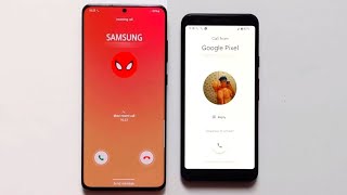 Samsung Android 11 VS Google Pixel Android 12 incoming calls [upl. by Osi]