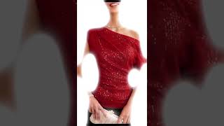 GRACE KARIN One Shoulder Sequin Sparkly Tops for Women amazon bestfinds clothing [upl. by Doubler]