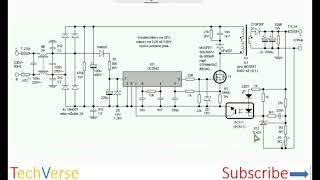 SWITCHING MODE POWER SUPPLYsmps UC3843 050volts [upl. by Ahtram]