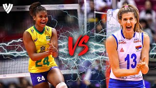 Lorenne 🇧🇷 vs Bjelica 🇷🇸  Who is the best Opposite ever  Highlights Volleyball World  HD [upl. by Cimbura834]