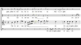 Le chant des oiseaux Janequin  tenor  tutorial  scrolling score [upl. by Acirahs]