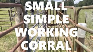 Small Simple Working Corral for Cattle grassfed beef cows [upl. by Larry]