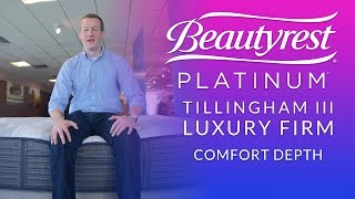 Simmons Beautyrest Platinum Tillingham III Luxury Firm Mattress Comfort Depth 1 [upl. by Backler]