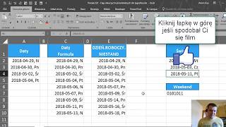 Excel  Ciąg dni roboczych lub konkretnych dni tygodnia  porada 323 [upl. by Kcirdahc]