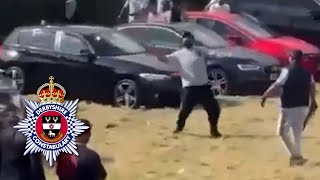 WATCH Gunshots and machetes brandished as violence breaks out at kabaddi event [upl. by Corabelle]