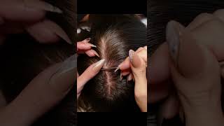 ASMR Intense Scalp SCRATCHING and NITPICKING with Nails Real Person shorts short asmr [upl. by Skiba]