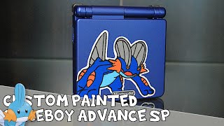 Pokémon Swampert  Custom Painted Nintendo Gameboy Advance SP [upl. by Secnarf24]