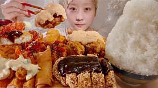 ASMR Various Fried Foods【Mukbang Eating Sounds】【English subtitles】 [upl. by Sproul379]