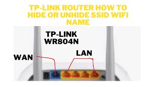 TP LINK ROUTER HOW TO HIDE OR UNHIDE SSID WIFI NAME [upl. by Mackenzie]