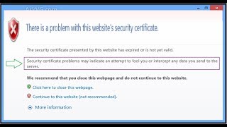 How To Remove Security Certificate Error Internet Explorenew2018 [upl. by Liek]