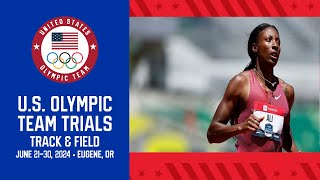 U S TRAILS OLYMPICS WOMENS 100M HURDLES HEAT 3 REACTION [upl. by Adnilasor498]