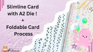 Slimline Card w Size A2 Die  Kokorosastudiocom  Code STACE25 [upl. by Ahsok]