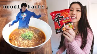 Trying Instant Noodle Hacks at Home  Chonny amp Dalena [upl. by Eenej222]