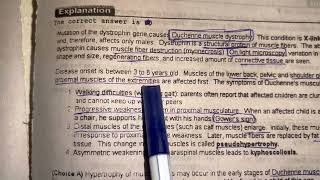 Pathology  Block 1  Question 6  duchene muscle dystrophy USMLE STEP 1 2024 [upl. by Nimocks]