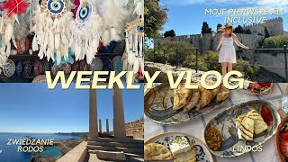 WEEKLY VLOG  urlop na Rodos  Akropol w Lindos  greckie jedzenie  greckie widoki [upl. by Halyak304]