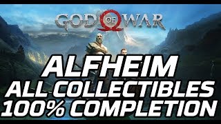 God of War Alfheim  All Collectibles Shrines Ravens Artefacts Chests Lore Markers [upl. by Aihsital]