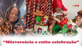 Aline Vida de Mãe faz mesversário para Zaya e celebra em culto com família e lanche com filhos [upl. by Kimitri]