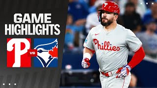 Phillies vs Blue Jays Game Highlights 9324  MLB Highlights [upl. by Elleirua]