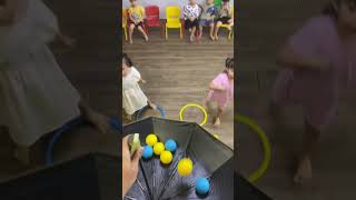 Umbrella Toss Challenge Aim Throw Win 🤩umbrella kidschallenge kindergarten teacher shorts [upl. by Medora]