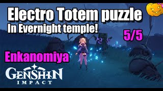 Electro Totem Puzzle in Evernight Temple Enkanomiya correct order Genshin Impact 24 [upl. by Perzan]