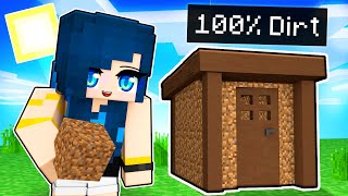 Minecraft but I can only BUILD with Dirt [upl. by Ciccia]