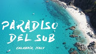 Spiaggia Paradiso del sub Zambrone drone view [upl. by Einnus]