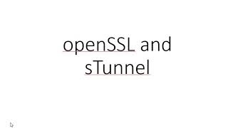 openSSL and sTunnel [upl. by Emelyne184]