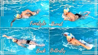 Swimming Styles  4 DIFFERENT SWIMMING STROKES Stroke by Stroke Perfecting Your Swimming Technique [upl. by Solegnave]