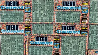 Mega Crossword 5 In A Row CA Scratchers [upl. by Nedyarb]