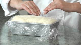 BREAD 101  basic white bread shaping and baking the loaf [upl. by Kcirdaed]