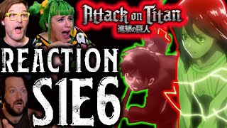 EREN amp MIKASA ARE THE BEST MURDER BABIES  Attack on Titan S1E6 REACTION [upl. by Akelahs]