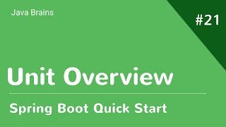 Spring Boot Quick Start 21  Unit Overview [upl. by Neile64]