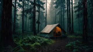 Nature’s Rainfall Inside a Mountain Tent  Deep Sleep and Relaxation  I Fall Asleep [upl. by Morena]