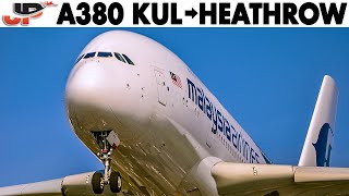 Airbus A380 Full Cockpit Flight Kuala Lumpur to London Heathrow  Malaysia Airlines [upl. by Fitzgerald]