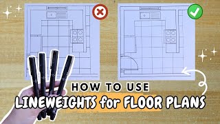 HOW TO USE LINEWEIGHTS for ARCHITECTURAL FLOOR PLANS  Architecture Philippines [upl. by Adon]