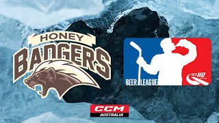 Honey Badgers VS Arctic Thunder  Div 4  6th September  IceHQ Beer League ice hockey [upl. by Assyram]