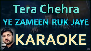 Yeh Zameen Ruk Jaye Tera Chehra Original Karaoke Adnan Swamy [upl. by Ahseekal431]