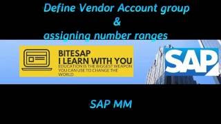 Vendor Account Group and number ranges  SAP MM [upl. by Salomi]