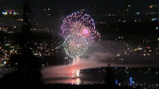 Vancouver fireworks from Cypress Mountain Portugal display [upl. by Trumann832]