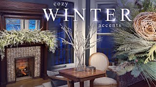 Winter Decorate With Me After Christmas Home Decorating Ideas  Mantel Garland Floral Ideas amp More [upl. by Eglantine742]