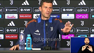 Conferenza stampa THIAGO MOTTA pre JuveParma quotCon Gatti nessun problema Koopmeiners recuperatoquot [upl. by Leiad]