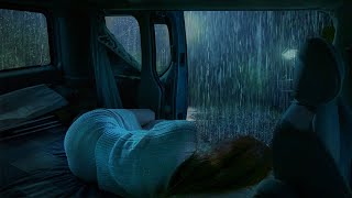 Deep Sleep with Rain Sounds on Camping Car Window  Rain sounds for sleeping [upl. by Pfister]