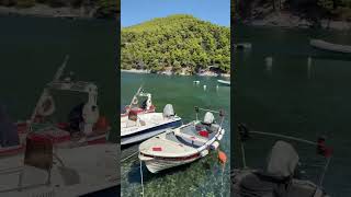 small boats in Agnontas Skopelos Island [upl. by Orion]