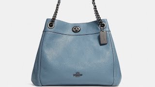 Coach Edie Turn Lock Shoulder Bag Review [upl. by Scott]