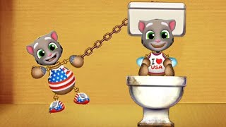 CRAZY WC vs My Talking Tom  Kick The Buddy [upl. by Nedrud]