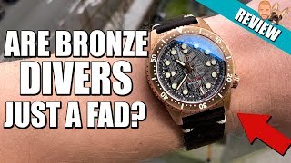 Zelos Mako V2 Bronze Diver 500m Watch  Review [upl. by Anthea]