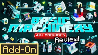 BASIC MACHINERY ADDON Minecraft Bedrock Edition Technical Mod indepth review [upl. by Ethbin]