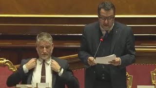 IL MINISTRO SALVINI RISPONDE AL QUESTION TIME AL SENATO DELLA REPUBBLICA [upl. by Aschim]