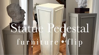 Making a Traditional Styled Pedestal Stand  Statue Display Furniture Flip  Aesthetics of Olive [upl. by Zsa Zsa]